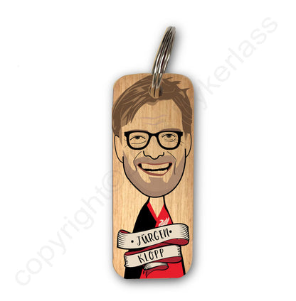 Jurgen Klopp Character Wooden Keyring - RWKR1