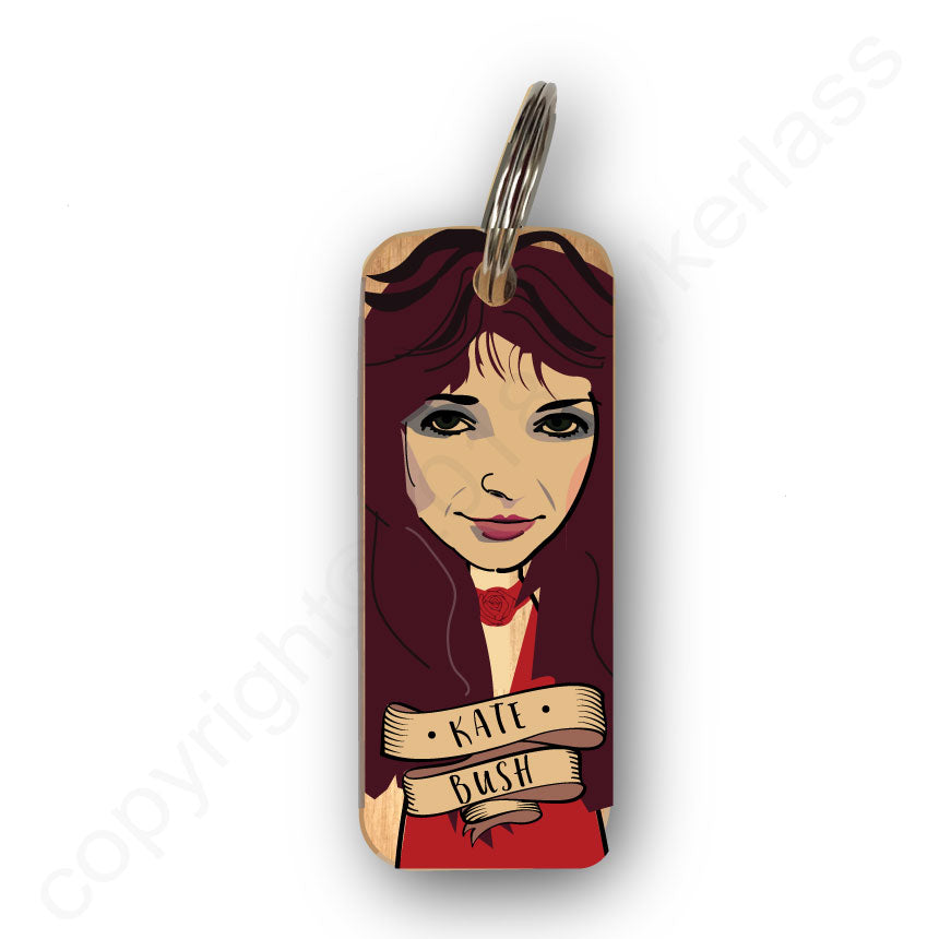 Kate Bush Character Wooden Keyring - RWKR1