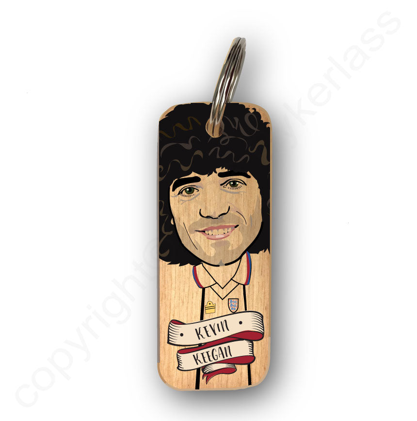 Kevin Keegan ENGLAND Character Wooden Keyring - RWKR1