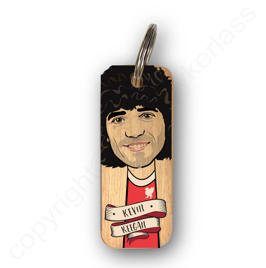 Kevin Keegan LIVERPOOL Character Wooden Keyring - RWKR1