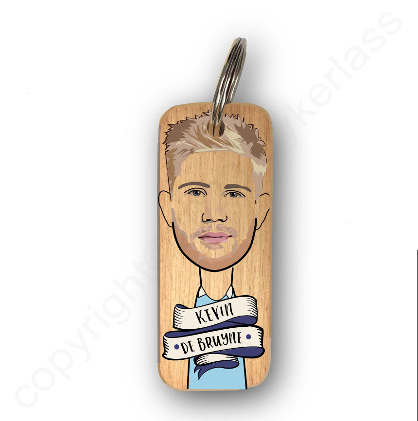Kevin De Bruyne Character Wooden Keyring