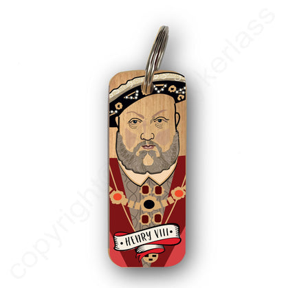 King Henry VIII - Character Wooden Keyring- RWKR1