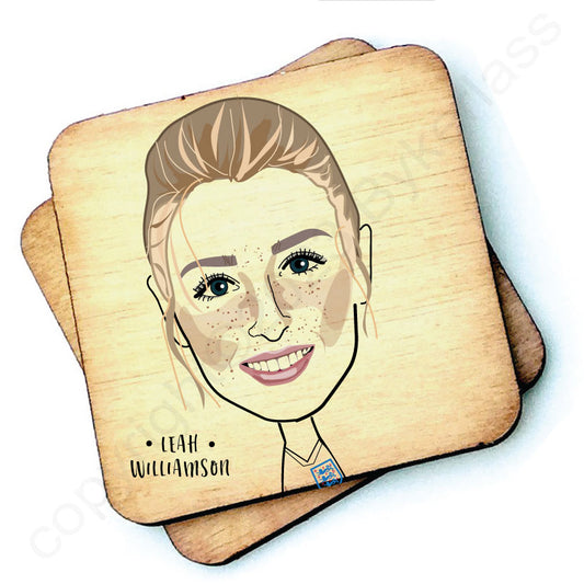 Leah Williamson Character Wooden Coaster