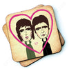 Liam & Noel Gallagher (Oasis) Character Wooden Coaster - RWC1