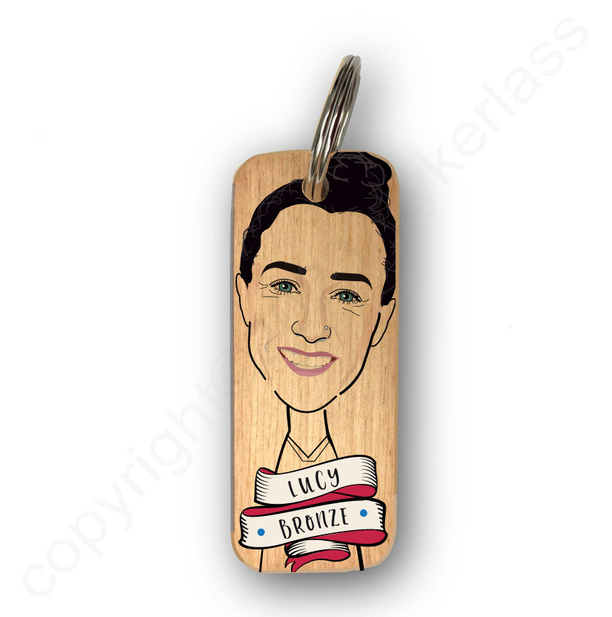 Lucy Bronze Character Wooden Keyring - RWKR1