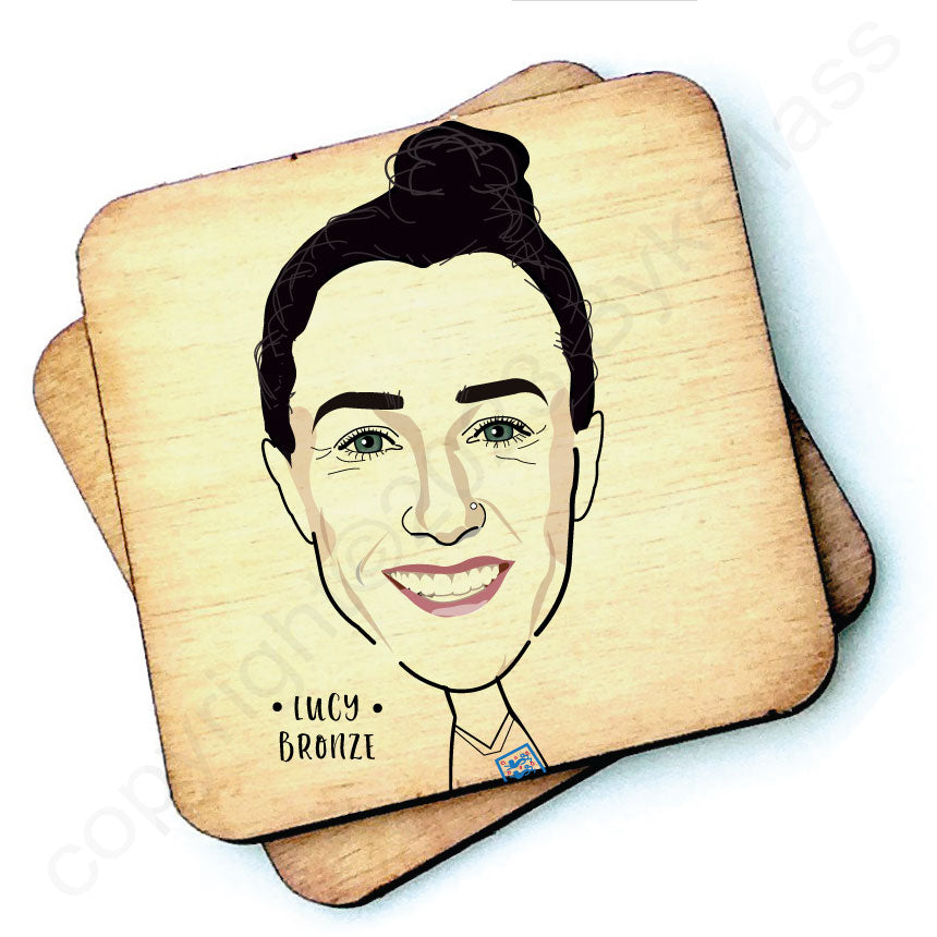 Lucy Bronze Character Wooden Coaster