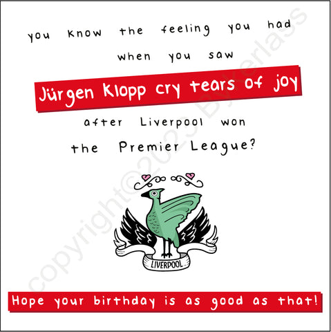 Klopp Tears Of Joy Valentines Card (MBF5)