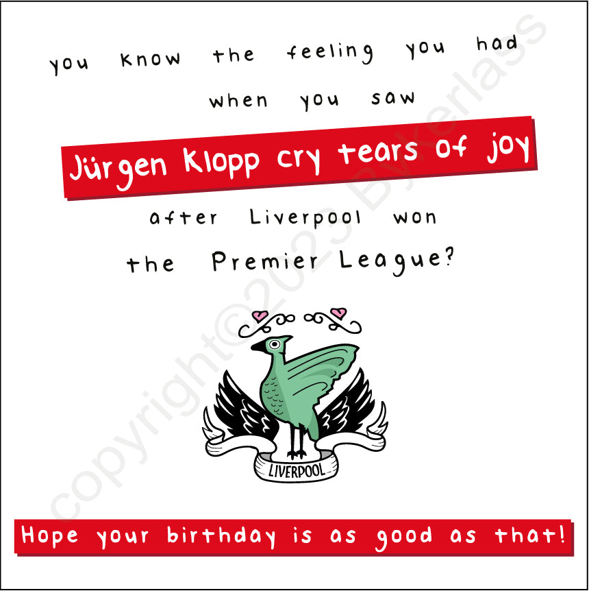 Klopp Tears Of Joy Scouse Card 