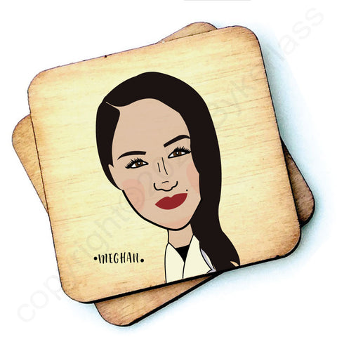 Meghan - Duchess of Sussex - Character Wooden Coaster - RWC1