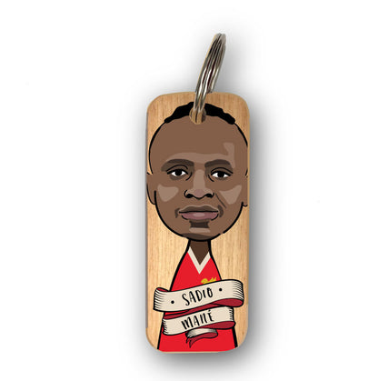Sadio Mané Character Wooden Keyring - RWKR1