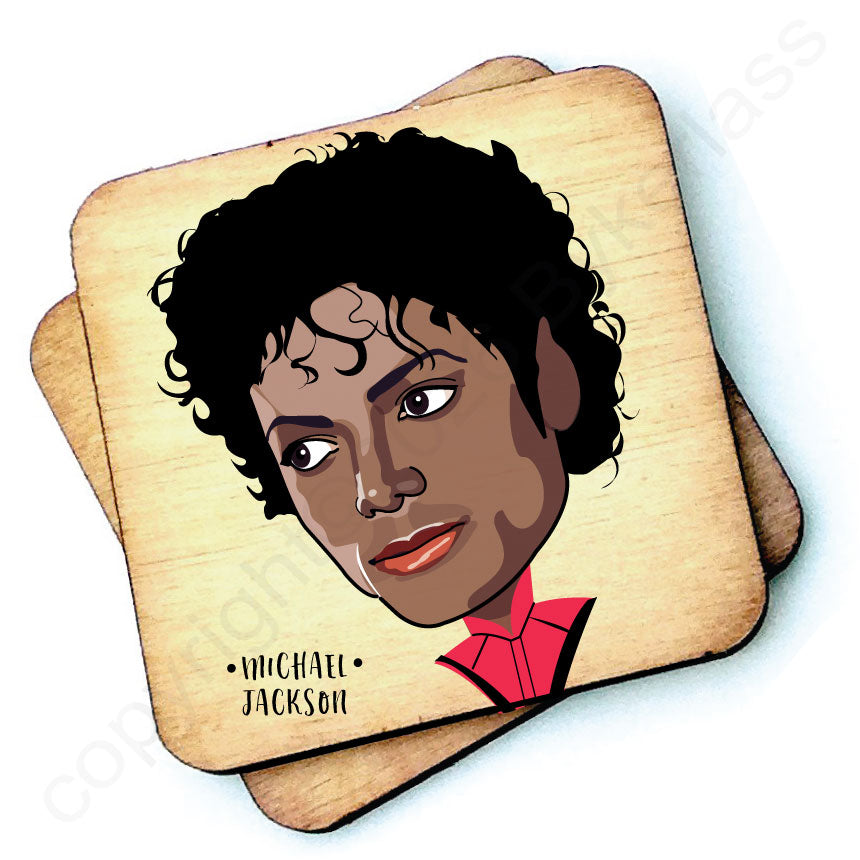 Michael Jackson Character Wooden Coaster - RWC1
