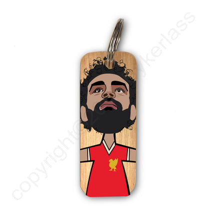 Mo Salah Character Wooden Keyring - RWKR1