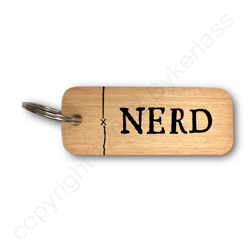 Nerd Rustic Wooden Keyring - RWKR1