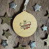 Noel Gallagher - Character Wooden Bauble Hand Painted with Gold Leaf Paint - RWHO