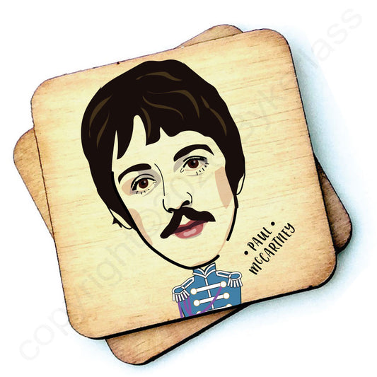 Paul McCartney - Sgt Peppers Character Wooden Coaster - RWC1
