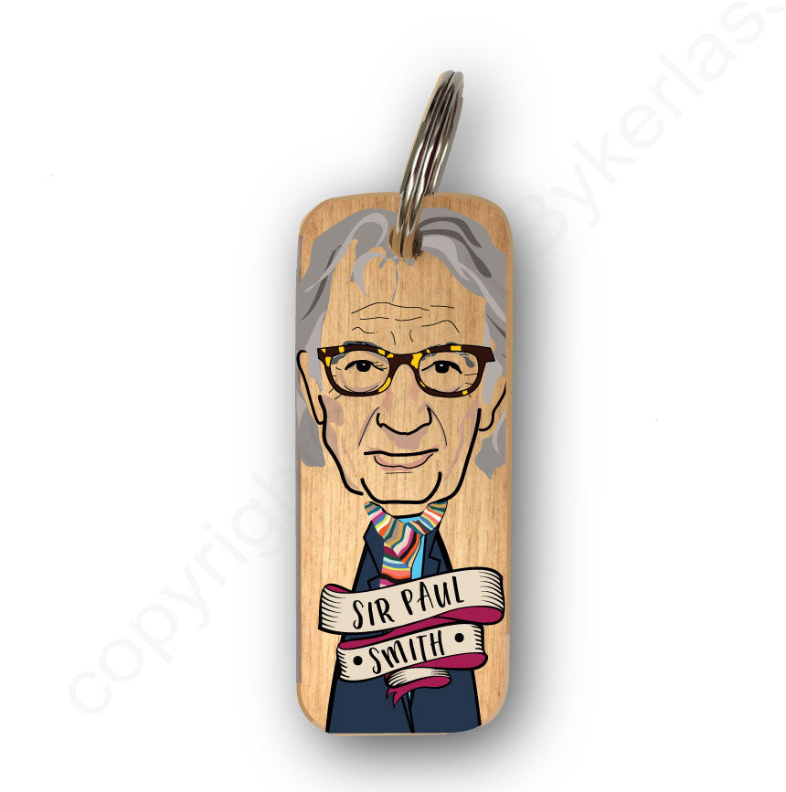 Sir Paul Smith Character Wooden Keyring - RWKR1