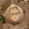 Paul Smith - Character Wooden Bauble Hand Painted with Gold Leaf Paint - RWHO