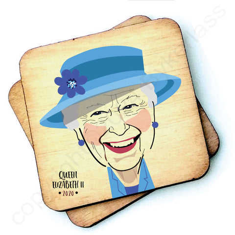 Queen Elizabeth II (2020)- Character Wooden Coaster - RWC1