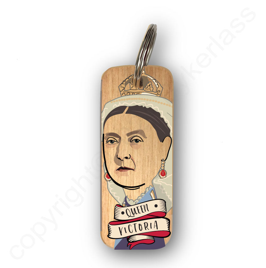 Queen Victoria - Character Wooden Keyring - RWKR1