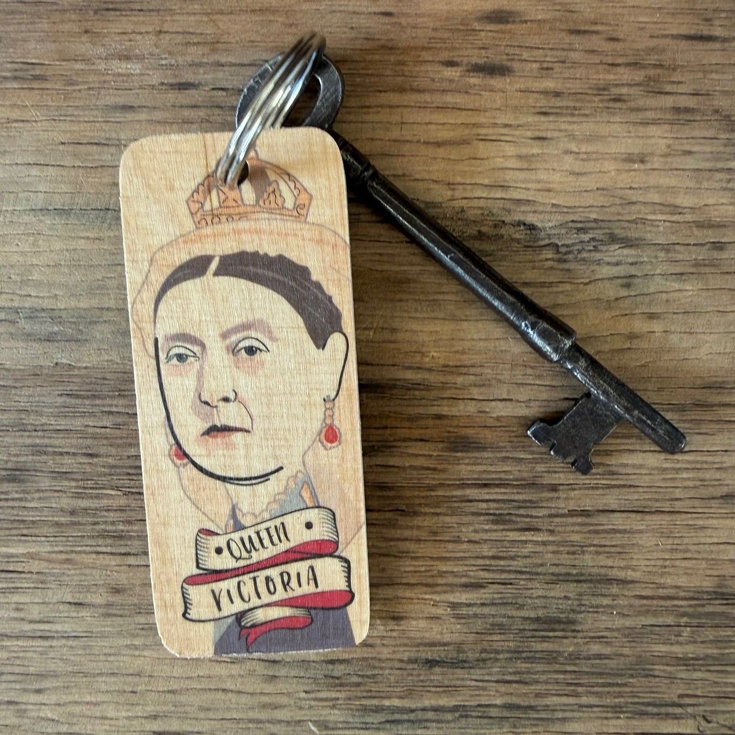 Queen Victoria - Character Wooden Keyring - RWKR1