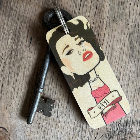 Raye - Character Wooden Keyring  - RWKR1
