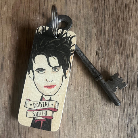 Robert Smith - Character Wooden Keyring - RWKR1