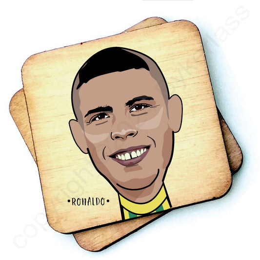 Ronaldo (Brazilian) Character Wooden Coaster - RWC1