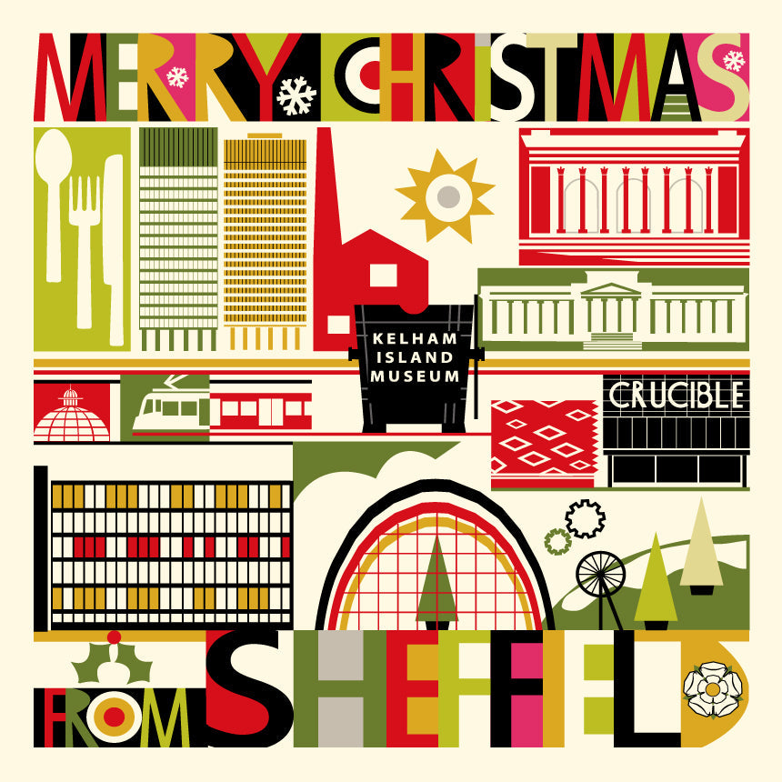 Large City  Sheffield Christmas Card --- SCGCX1