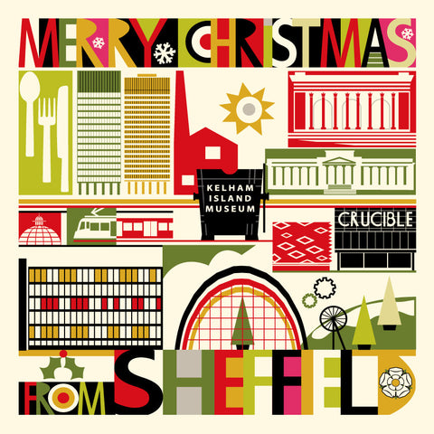 Large City  Sheffield Christmas Card --- SCGCX1