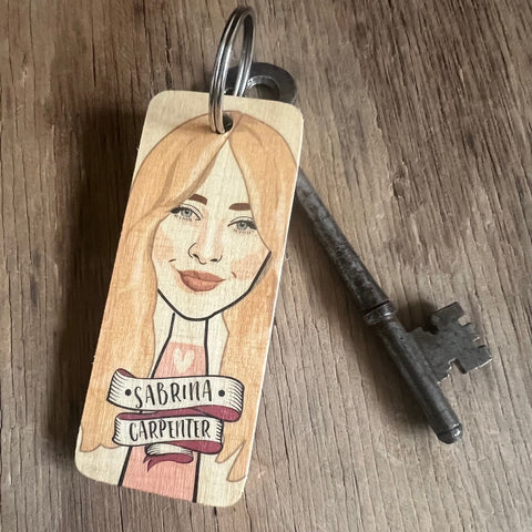 Sabrina Carpenter - Character Wooden Keyring - RWKR1
