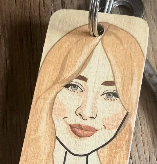 Sabrina Carpenter - Character Wooden Keyring - RWKR1