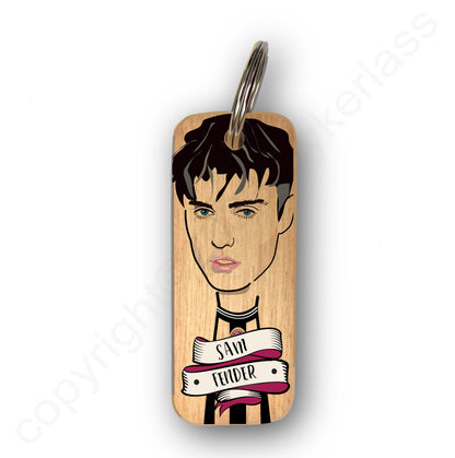 Sam Fender Character Wooden Keyring - RWKR1