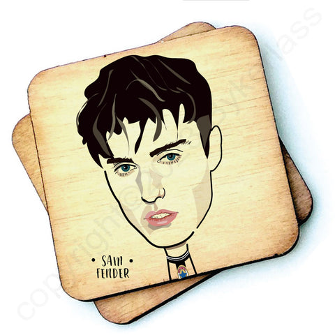 Sam Fender Character Wooden Coaster - RWC1