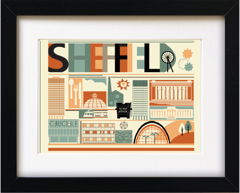 Sheffield City Mounted Print