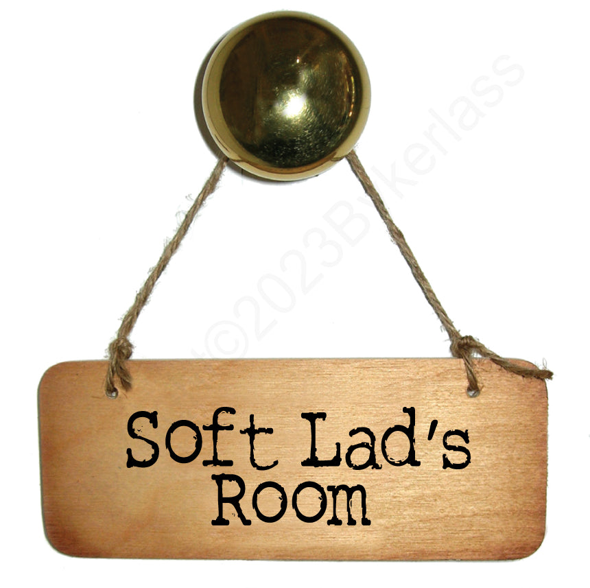 Soft Lad's Room Scouse Wooden Sign by Wotmalike