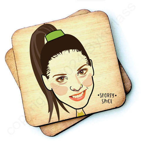 Sporty Spice Character Wooden Coaster - RWC1