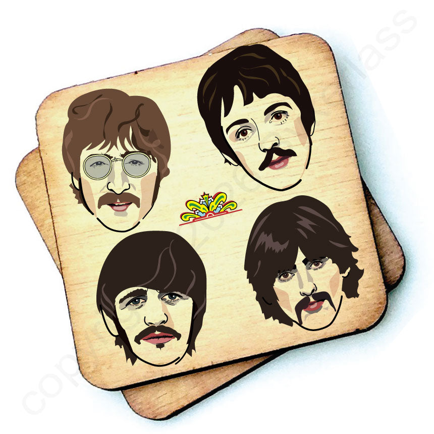 The Beatles - Sgt Peppers  - Wooden Coaster - RWC1