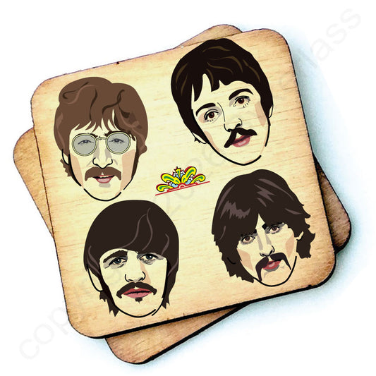 The Beatles - Sgt Peppers  - Character Wooden Coaster - RWC1