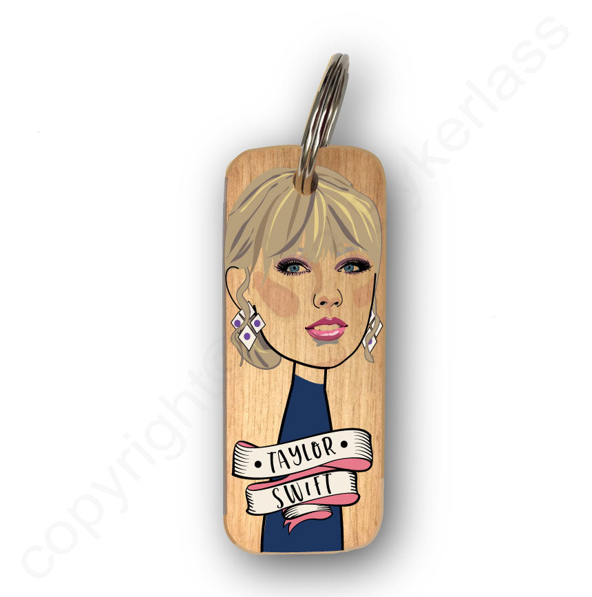 Taylor Swift Character Wooden Keyring - RWKR1
