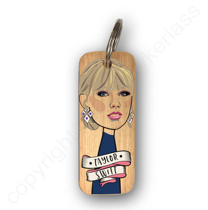 Taylor Swift Character Wooden Keyring - RWKR1
