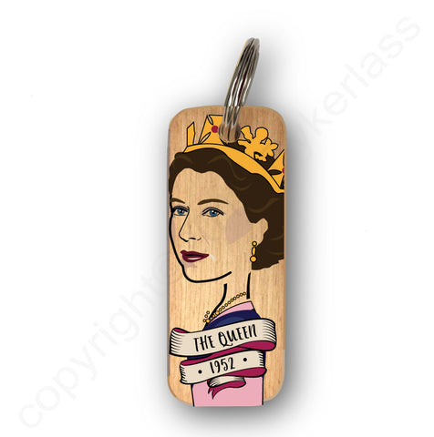 Queen Elizabeth II (1952) - Character Wooden Keyring - RWKR1