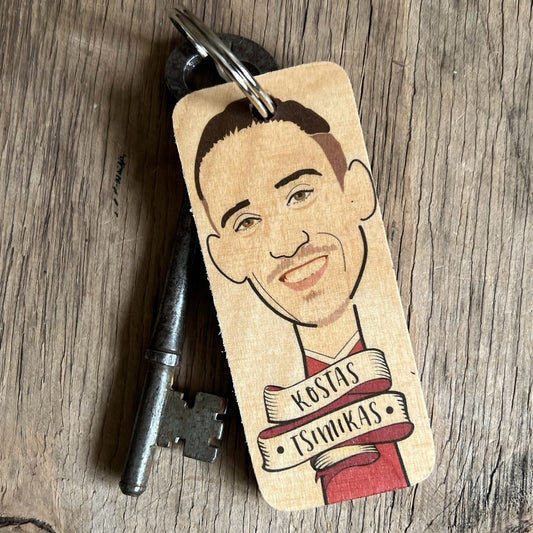 Kostas Tsimikas - Character Wooden Keyring