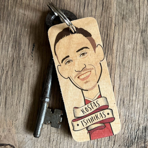 Kostas Tsimikas - Character Wooden Keyring  - RWKR1