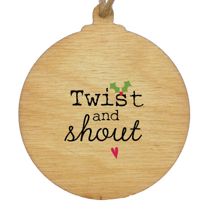 All you need is love Rustic Wooden Christmas Bauble  - DOUBLE SIDED  RWB1