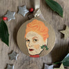 Vivienne Westwood- Character Wooden Bauble Hand Painted with Gold Leaf Paint - RWHO