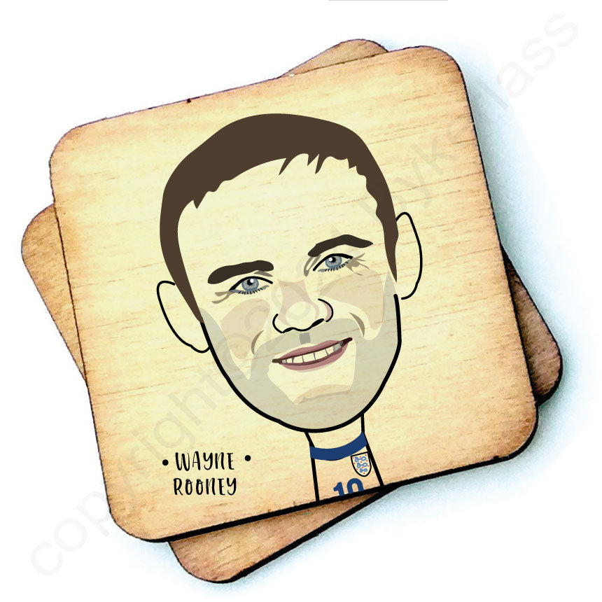 Wayne Rooney Character Wooden Coaster