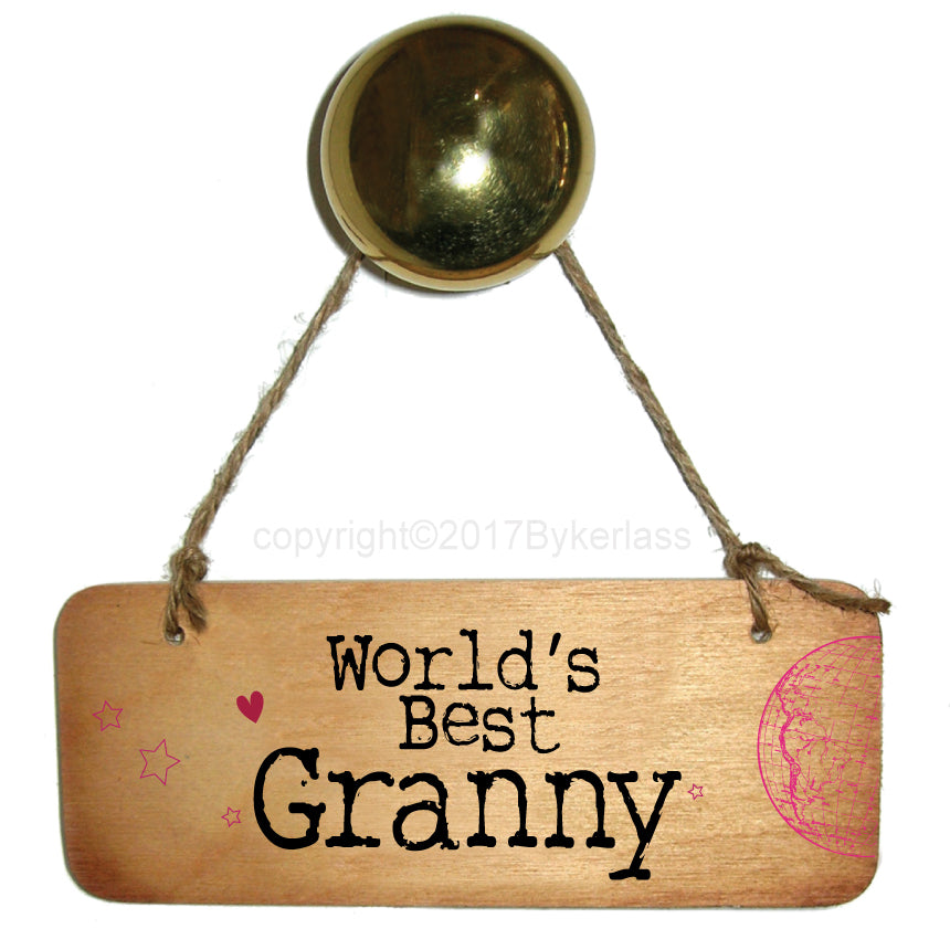 Worlds Best Mam/Mum//Mummy/Grandma etc Wooden Sign - Mothers Day Gift - RWS1