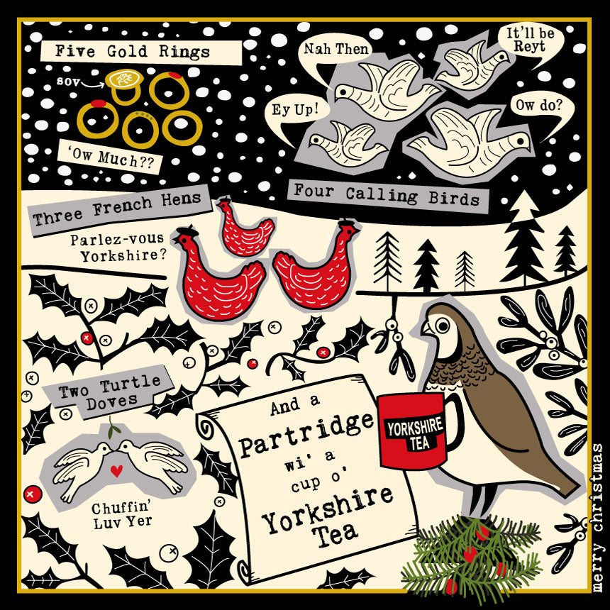 Five Days of Yorkshire Christmas Yorkshire Card by Wotmalike