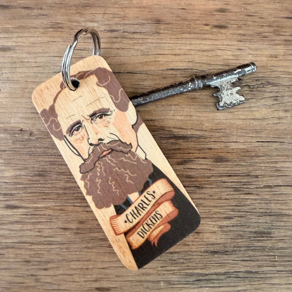 Charles Dickens Character Wooden Keyring - RWKR1