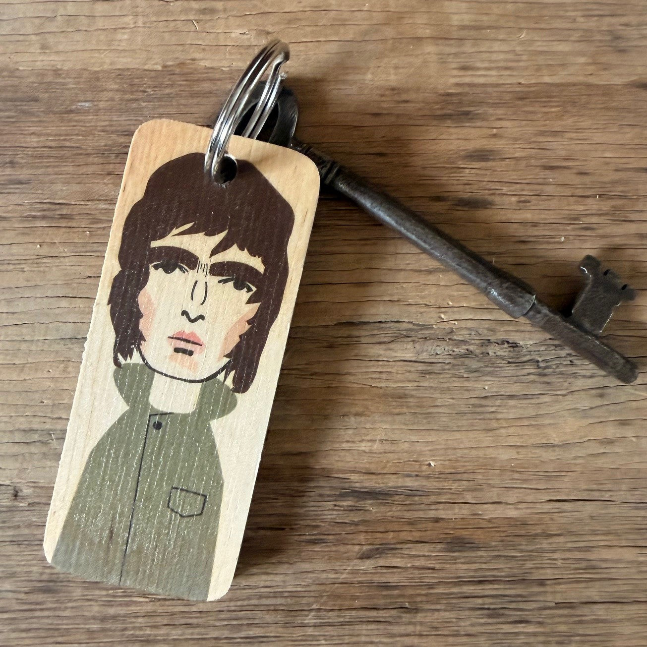 Liam Gallagher Character Wooden Keyring - RWKR1